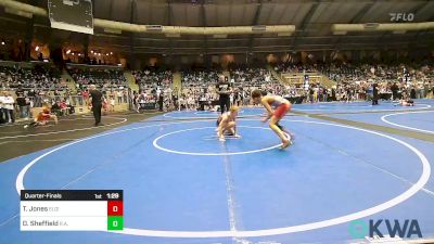 92 lbs Quarterfinal - Tru Jones, Elgin Wrestling vs Drake Sheffield, R.a.w.