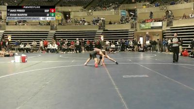 133 Championship Bracket Cons. Round 4 - Jake Freed, Grand Rapids vs Evan Marvin, Apple Valley
