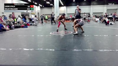 100 lbs Round 8 (10 Team) - Zolah Williams, Backyard Brawlers Pink vs Laura Ayala, GA United