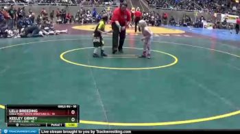 55 lbs Semifinal - LeLu Breeding, Eagle Point Youth Wrestling Cl vs Keeley Gibney, St Helens Lions