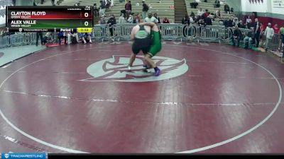 285 lbs Cons. Round 4 - Alex Valle, Virgin Valley vs Clayton Floyd, Green Valley