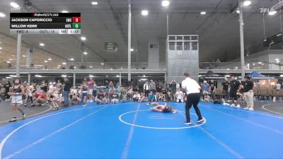 64 lbs Round 5 (6 Team) - Willow Kerr, Outlaws K-6 vs Jackson Caporiccio, Empire WC