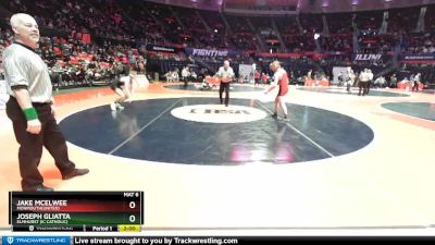 1A 152 lbs Cons. Round 2 - Jake McElwee, Monmouth(United) vs Joseph Gliatta, Elmhurst (IC Catholic)