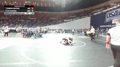 4A Boys 126 lbs Quarterfinal - Conrad Baxter, Cascade Boys vs Tytus Hardee, Sweet Home Boys