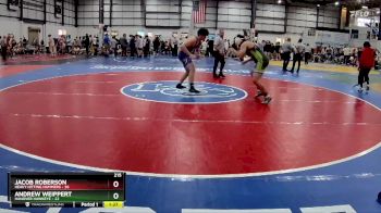 215 lbs Round 3 (4 Team) - Jacob Roberson, HEAVY HITTING HAMMERS vs Andrew Weippert, HANOVER HAWKEYE