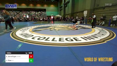 108 lbs Consi Of 32 #2 - Kolten Terwilliger, OKWA vs Jesse Rae, All In Wrestling Academy