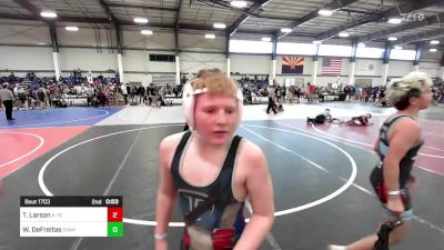 130 lbs Rr Rnd 1 - Nikyah Lehi, Hidden Springs Wolves vs Jameson Hazlewood, Bagdad Copperhead WC