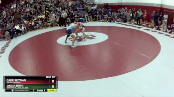 126 lbs Cons. Round 3 - Diego Brito, Granite Hills (El Cajon) vs Cade Seitman, Bishop Gorman