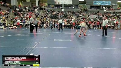 105 lbs Champ. Round 1 - Anthony Goodpaster, Sebolt Wrestling Academy vs Jackson Grebe, Gretna Youth Wrestling