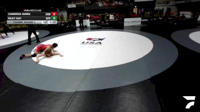 Champ. Round 1 - Cameron James, Centennial High School Wrestling vs Riley Hay, Bellarmine College Prep High School Wrestling