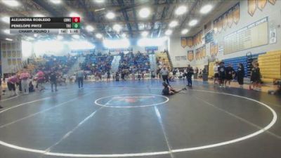 105 lbs Champ. Round 1 - Penelope Pritz, Hernando Wrestling Club vs Alejandra Robledo, Mater Academy