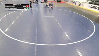 Junior Boys - 132 lbs Champ. Round 2 - Rowan Miller, Rocky Mountain Wrestling Academy vs Jeratt Robinson, Team Idaho Wrestling Club