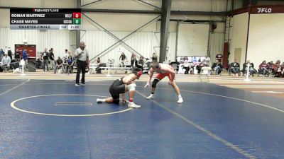 184 lbs Quarterfinal - Roman Martinez, Wesleyan vs Chase Mayes, Coast Guard