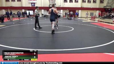 149 lbs Round 1 - Micah Worthington, Linfield University vs Jordan Piercy, Corban University