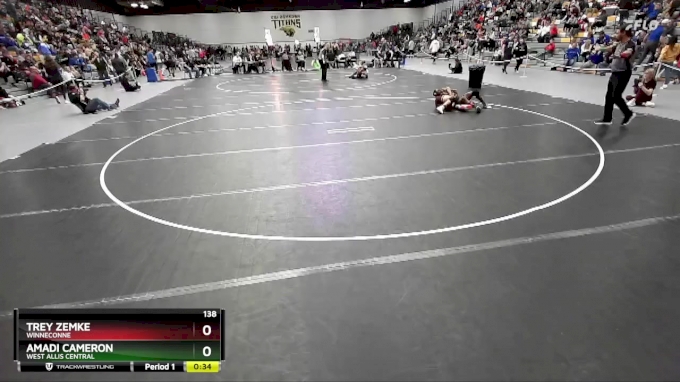 138 lbs Cons. Round 6 - Amadi Cameron, West Allis Central vs Trey Zemke ...