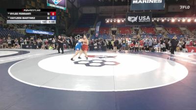 190 lbs Cons. Sub-quarters - Rylee Ferranti, TX vs Hayleen Martinez, KS