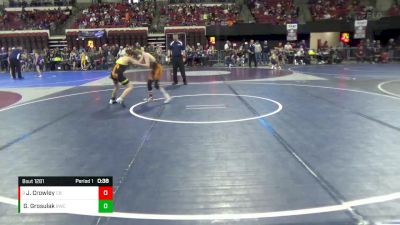 100 lbs Cons. Round 3 - Jaxton Crowley, Cut Bank vs Geij Grosulak, Billings Wrestling Club