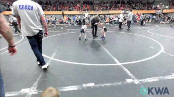 37 lbs Rr Rnd 2 - Grayson Noe, Blue Devil Wrestling vs Wenston Quillin, Chickasha Wrestling