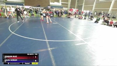 190 lbs Quarterfinal - Joaquin Ruiz, UT vs Gavin Norum, CO