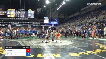 126 lbs Rnd Of 128 - Daniel Adams, Ohio vs Cayden Christenson, Minnesota