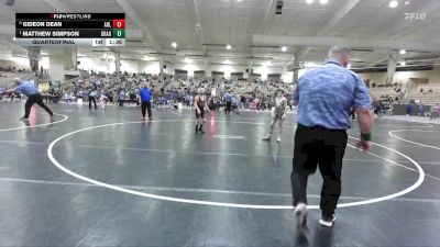 95 lbs Quarterfinal - Matthew Simpson, Sumner Co Wrestling Club vs Gideon Dean, Iron Knights