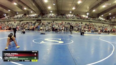 70 lbs Cons. Round 3 - Cahlil Powell, STL Warrior-AA  vs Colt Bridwell, Wentzville Wrestling Federation-AAA