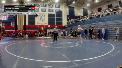 114 lbs Quarterfinal - Caleb Dulaney, Jefferson Morgan vs Clayton Ealy, McGuffey