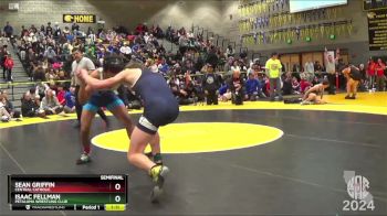 142 lbs Semifinal - Sean Griffin, Central Catholic vs Isaac Fellman, Petaluma Wrestling Club