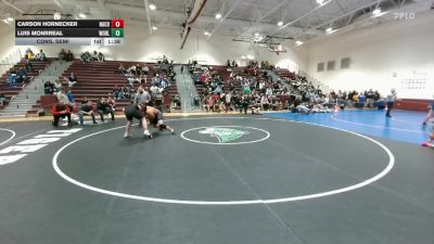 285 lbs Cons. Semi - Luis Monrreal, Worland vs Carson Hornecker, Natrona County