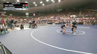 120 lbs Quarterfinal - Zoey Owens, El Dorado HS vs Mya Courtney, Frontenac HS