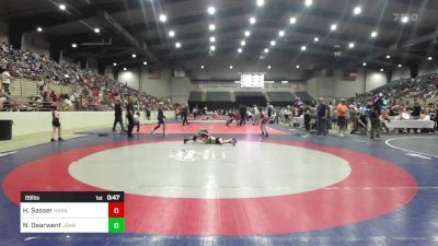 69 lbs Consi Of 8 #2 - Harlan Sasser, Haralson County Takedown Club vs Nolan Dearwent, John Wayne Corcoran Wrestling Association