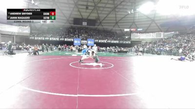 Boys 2A 165 lbs Cons. Round 2 - Andrew Snyder, W. F. West vs Jarin Ragazzo, Eatonville