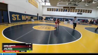 106 lbs Cons. Round 3 - Jake Irwin, St. John`s School vs James Grimste, Highland Park