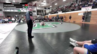 113 lbs Semis & 1st Wb (8 Team) - Tyler Baldwin, Sturgis Brown vs Max Schoenhard, Rapid City Stevens