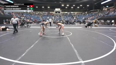 125 lbs Champ. Round 2 - Julio Gonzales, Arizona Christian University vs Canaan Brummett, Cowley College