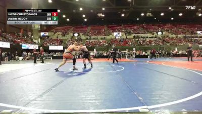 250 lbs Champ. Round 1 - Justin McCoy, Kalispell Wrestling Club vs Jacob Christofalos, Powell Wrestling Club