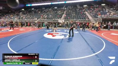 71 lbs Cons. Round 4 - Aeries Carrillo, Top Of The Rock Wrestling Club vs Gunnar Robinson, Camel Kids Wrestling