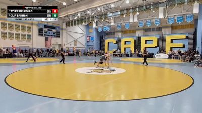 120 lbs Quarterfinal - Tyler Delcollo, Delaware Military Academy vs Clif Bakhsh, Saint Marks H S