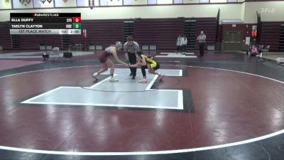 116-121 lbs 1st Place Match - Ella Duffy, Center Point-Urbana Girls vs Taelyn Clayton, Independence Girls