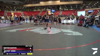 106 lbs Semifinal - Payton Burton, KS vs Destiny Jones, OK