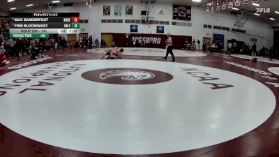 141 lbs 7th Place Match - Finn Bloomquist, Wisconsin-Eau Claire vs Max Sanderfoot, Msoe