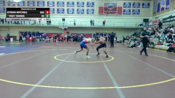 133 lbs Champ. Round 1 - Lyosha Mitchell, Southwestern Oregon Community College vs Troy Torres, San Francisco State