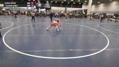 125 lbs Cons. Rd Of 16 - Karlie Kruse, Grand View Wrestling Club vs Sloane Abbey, Kearney High School Wrestling