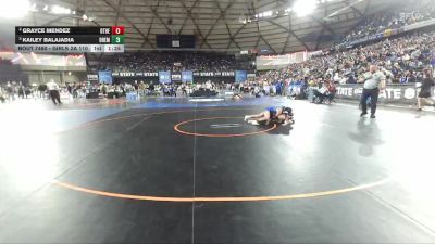 Girls 2A 110 lbs Semifinal - Kailey Balajadia, Bremerton (Girls) vs Grayce Mendez, Othello (Girls)