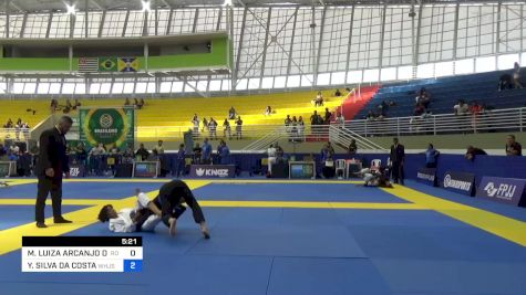 MARIA LUIZA ARCANJO DA SILVA vs YASMIM SILVA DA COSTA 2023 Brasileiro Jiu-Jitsu IBJJF