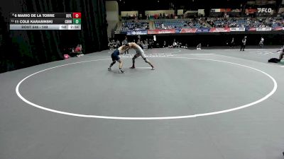 149 lbs Cons. Round 5 - 11 Cole Karasinski, Cornerstone vs 6 Mario De La Torre, Southeastern