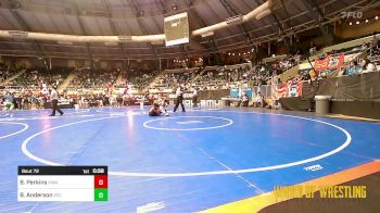 105 lbs Consi Of 16 #2 - Broderick Perkins, HURRICANE WRESTLING ACADEMY vs Bentley Anderson, Shawnee Takedown Club