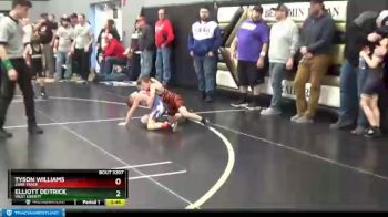 50 lbs Quarterfinal - Tyson Williams, Zane Trace vs Elliott Deitrick, West Liberty