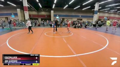 108 lbs Round 3 - Colton Lock, Cardinal Wrestling Club vs Giri Gaikwad, Katy Area Wrestling Club