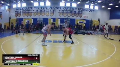 144 lbs Cons. Round 6 - Jonathan Bruner, Nsb Oceanside WC vs Massimiliano Pellicano, Venice High School